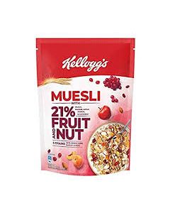 KELLOGGS MUESLI 21% FRUIT AND NUTS 500GM