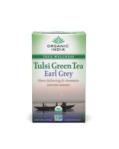 ORGANIC INDIA TEA TULSI GREEN TEA EARL GREY 18BAGS
