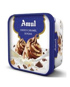 AMUL ICE CREAM CARAMEL CHOCOLATE TUB 1LTR