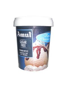AMUL ICE CREAM SUGAR FREE VANILLA  WITH CHOCOLATE SAUCE 125ML