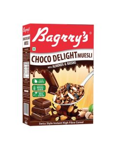 BAGRRYS MUESLI CHOCO DELIGHT WITH ALMONDS AND RAISINS 400GM