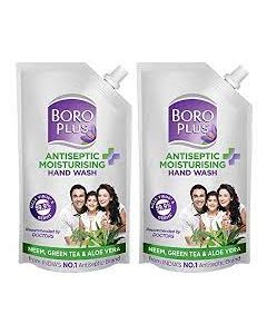 BORO PLUS HAND WASH NEEM,GREEN TEA & ALOE VERA 2X190ML