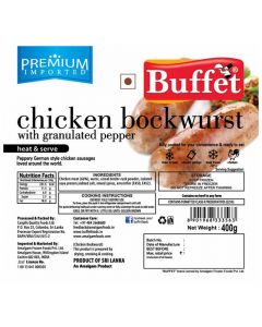 BUFFET CHICKEN BOCKWURST WITH GRANULATED PEPPER 400GM