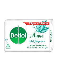 DETTOL SOAP TRUSTED PROTECTION WITH TULSI 75G 4+1 FREE