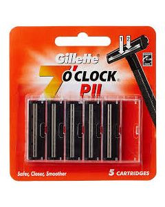 GILLETTE 7 O CLOCK PII CATRIDGES PACK OF 5