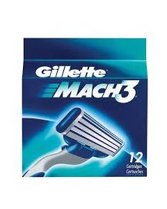 GILLETTE MACH3 IMPORTED BLADES 12CARTRIDGES