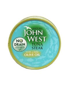 JOHN WEST TUNA STEAK WITH A LITTLE OLIVE OIL 120GM