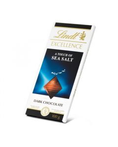 LINDT EXCELLENCE A TOUCH OF SEA SALT DARK CHOCOLATE 100GM