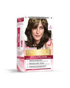 LOREAL EXCELLENCE CREME COLOUR NATURAL BROWN4 100GM+72ML