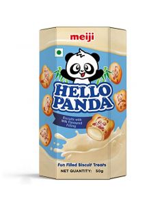 MEIJI HELLO PANDA BISCUITS WITH MILK FLAVOURED FILLING 50GM