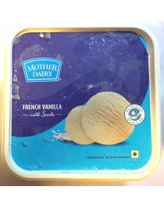 MOTHER DAIRY ICE CREAM FRENCH VANILLA WITH SEEDS 750ML