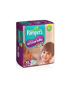 PAMPERS ACTIVE BABY 5 STAR SKIN COMFORT XL 32DIAPERS