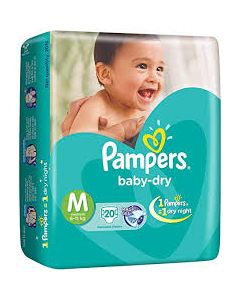 PAMPERS BABY DRY MEDIUM 5DIAPERS