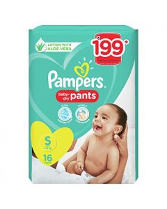 PAMPERS BABY DRY PANTS SMALL 16PANTS