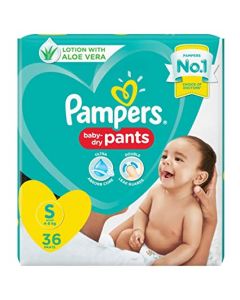 PAMPERS BABY DRY PANTS SMALL 36PANTS