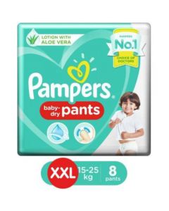 PAMPERS BABY DRY PANTS XXL 8PANTS