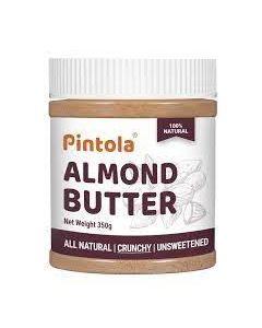 PINTOLA ALMOND BUTTER ALL NATURAL CRUNCHY UNSWEETENED 350GM