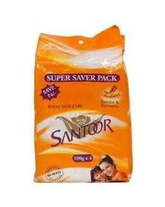SANTOOR SOAP SANDAL & TURMERIC 4X100GM