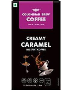COLOMBIAN BREW COFFEE CREAMY CARAMEL INSTANT COFFEE 25X2GM
