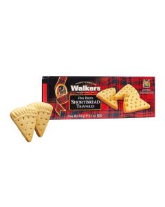 WALKERS BUTTER SHORTBREAD TRANGLE BISCUTS 150GM