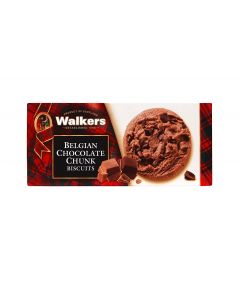 WALKERS BELGIAN CHOCOLATE CHUNK BISCUTS 150GM