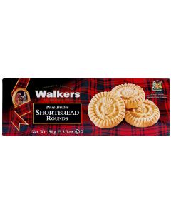 WALKERS BUTTER SHORTBREAD ROUND BISCUTS 150GM